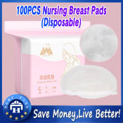 100Pcs Soft Disposable Breast Pads - Super Absorbent Cotton