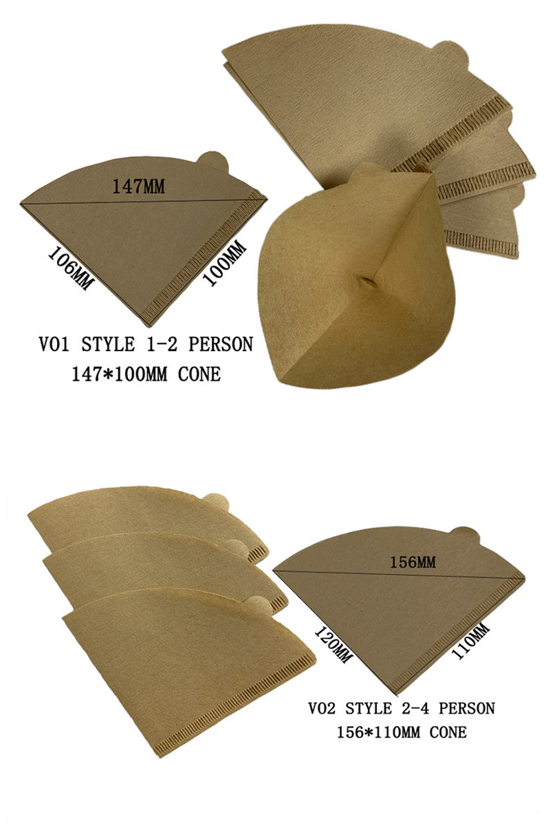 Hand Coffee Filter Cone Wood Pulp V60 Funnel American Coffee - Temu