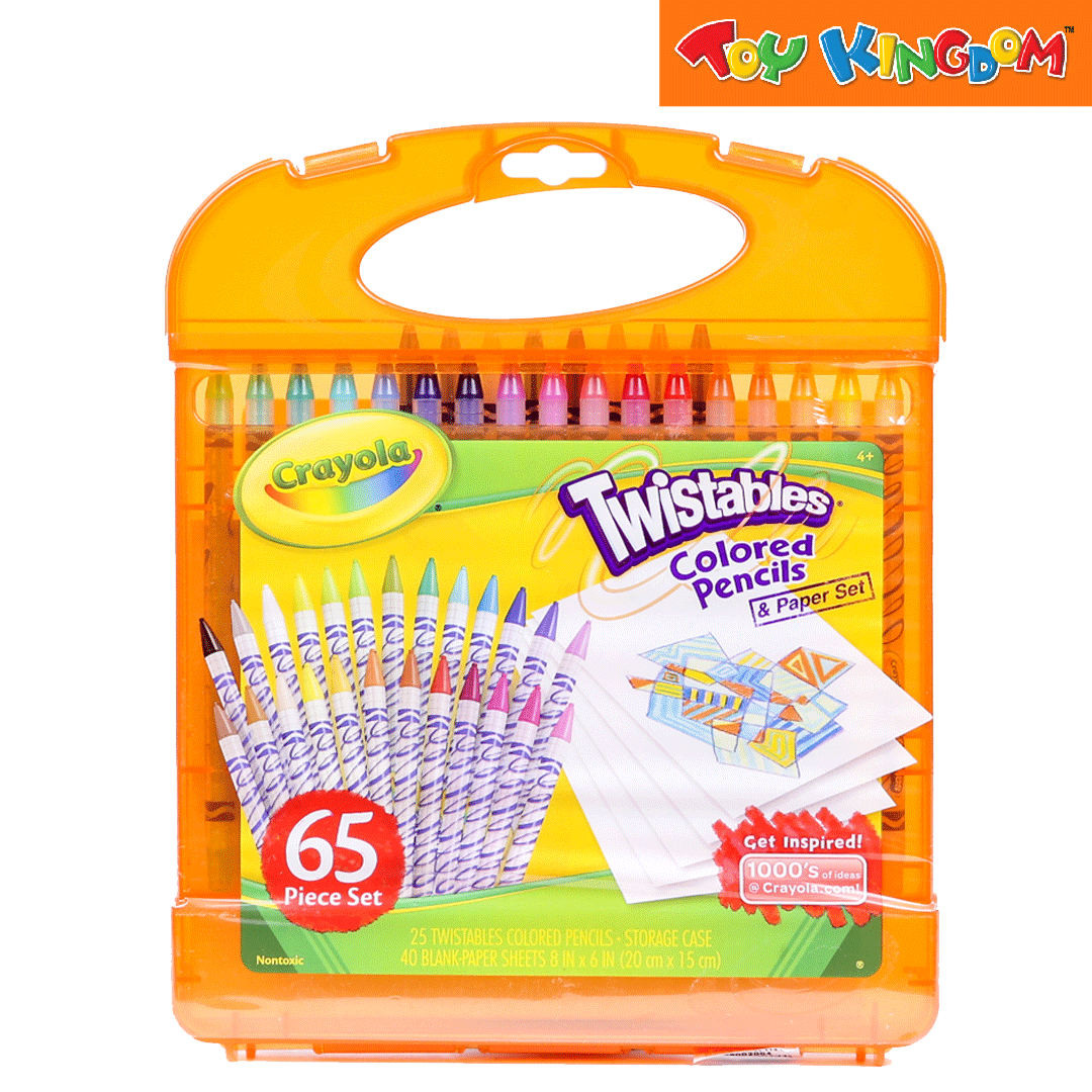 Crayola Twistable Colored Pencils & Paper Set, 65 Piece Set (25 Pencils, 40 Sheets)