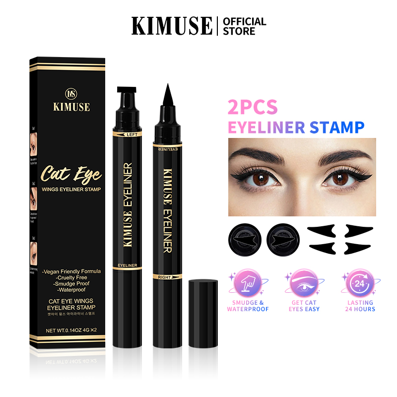 Discount on Kimuse  shoes - SKU: Kimuse 2pcs/Set 3 Colour Double Head Waterproof Eyeliner Pen Cat Eye Winged Eye Eyeliner Cosmetic Se