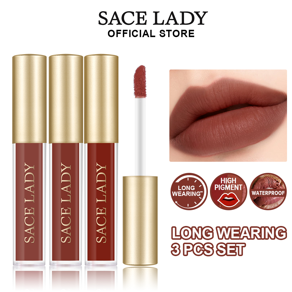 Discount on Sace Lady  shoes - SKU: Sace Lady Liquid Lipstick Waterproof  Matte Nonstick Cup Lasting Lipstick 3pcs Set