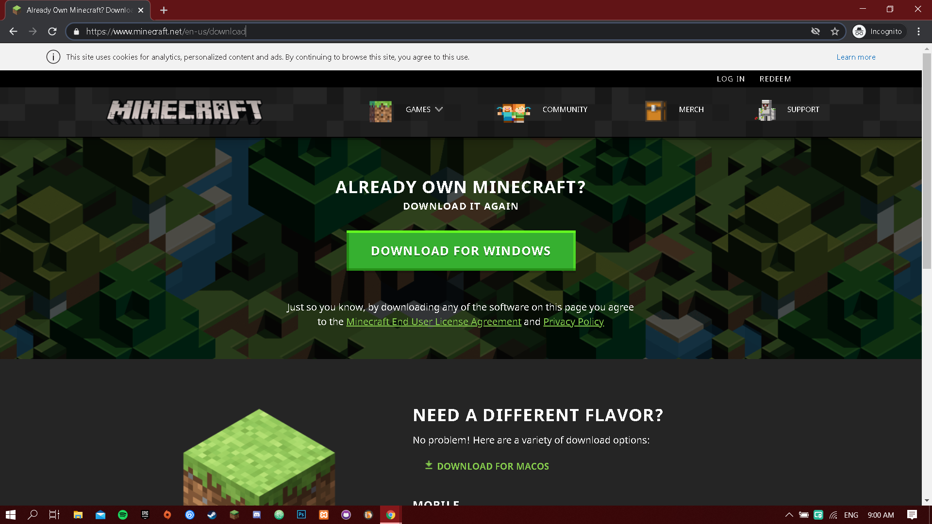 minecraft java edition pc mojang full version pm us before buying