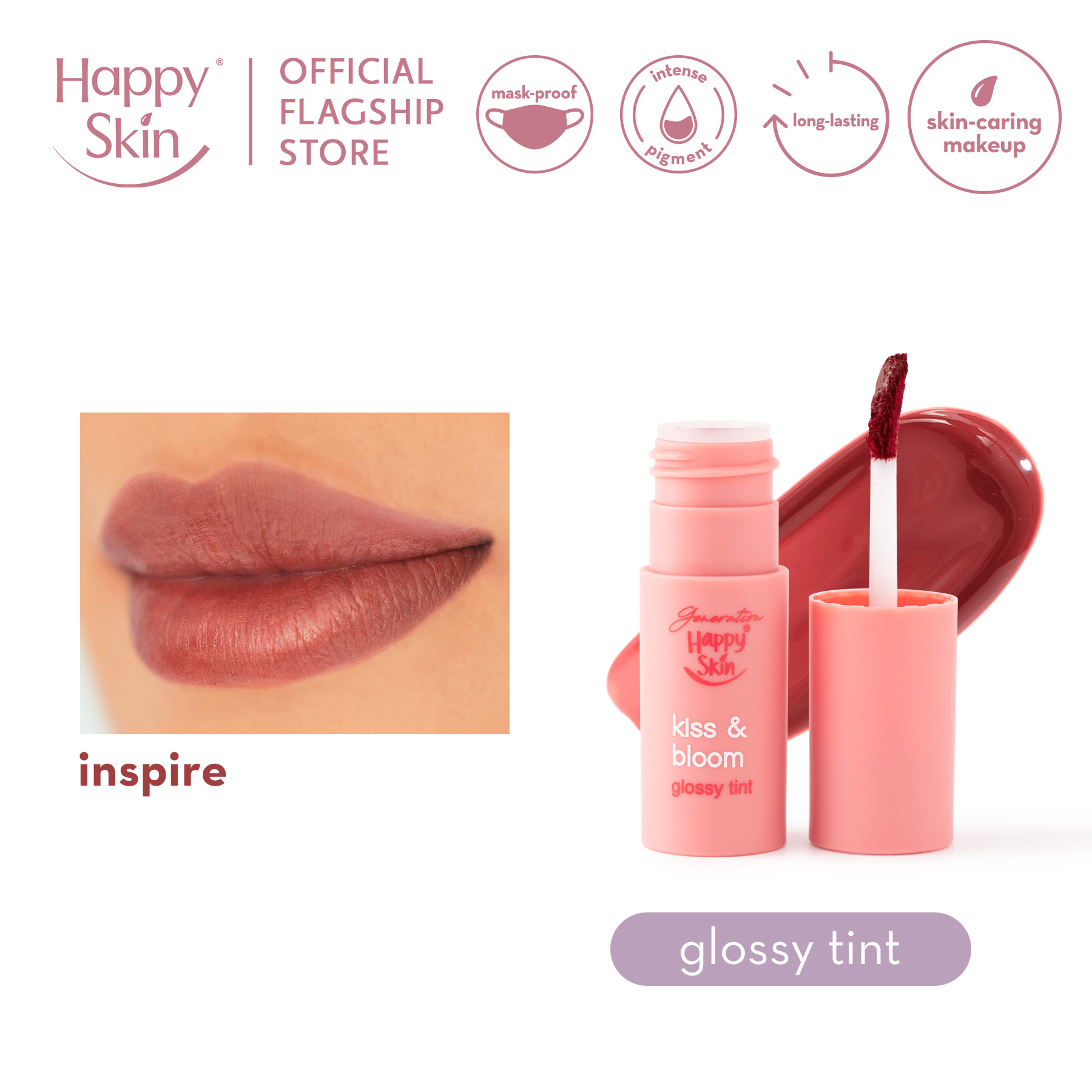 Discount on Happy Skin  shoes - SKU: Generation Happy Skin Kiss & Bloom Glossy Tint in Inspire