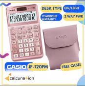 Casio Pink Calculator with 1-Year Warranty and Free Leather Case