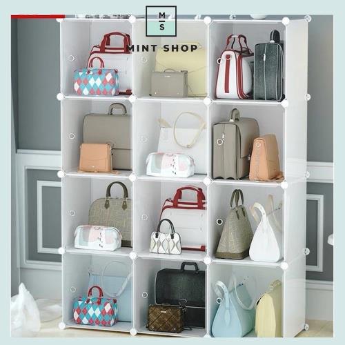 ✖6 Layers DIY Bag Storage Cabinet Dustproof Bag Display Shelf Mintshop