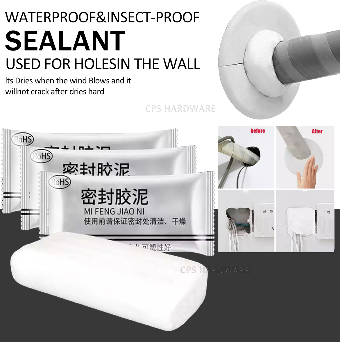 Waterproof Wall Hole Repair Sealant by CPS TECH