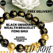 PIYAO 2024 Black Obsidian Wealth Bracelet - Mega Sale