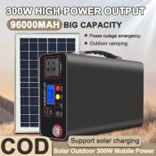 Portable 96000mAh Solar Generator - Fast Charge Power Station