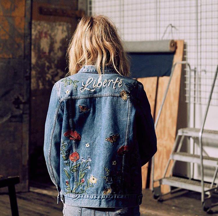 zara embroidered denim jacket
