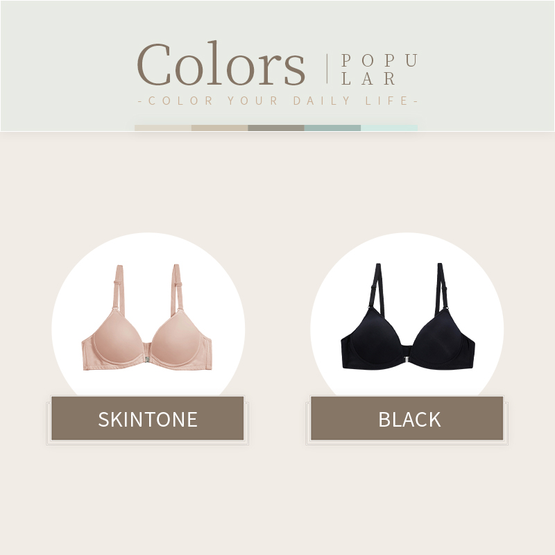 Sexy Comfortable Bra Without Wire Push Up Fashion Front Buckle No Steel  Ring Bra Women Triangle Gathered Bralette