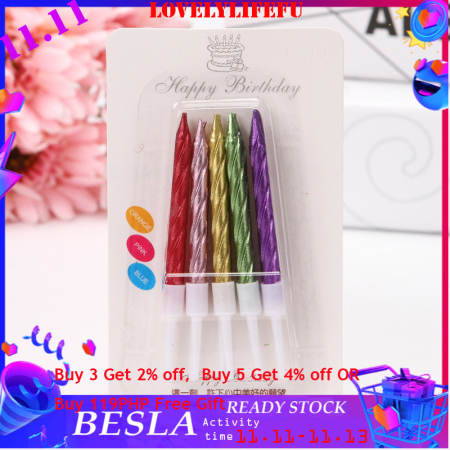 🔥Color Birthday Candles Macaron Cake Candles Colorful Birthday Party Supplies Lovelifefu Cod