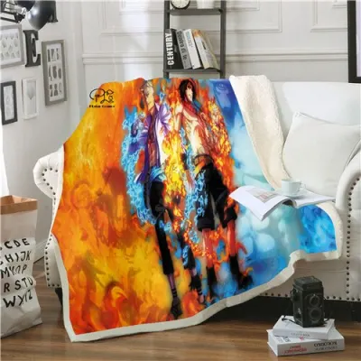 Anime a piece blanket design flannel I see printed blanket sofa warm bed throw adult blanket sherpa style-2 blanket (2)