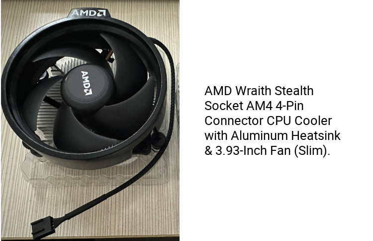 AMD Wraith Stealth Socket AM4 4-Pin Connector CPU Cooler with