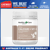 Healthy Care Ultra Calcium + Vitamin D Tablets - 150 count