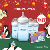 Philips AVENT 9oz Natural Baby Bottle Blue Christmas Bundle