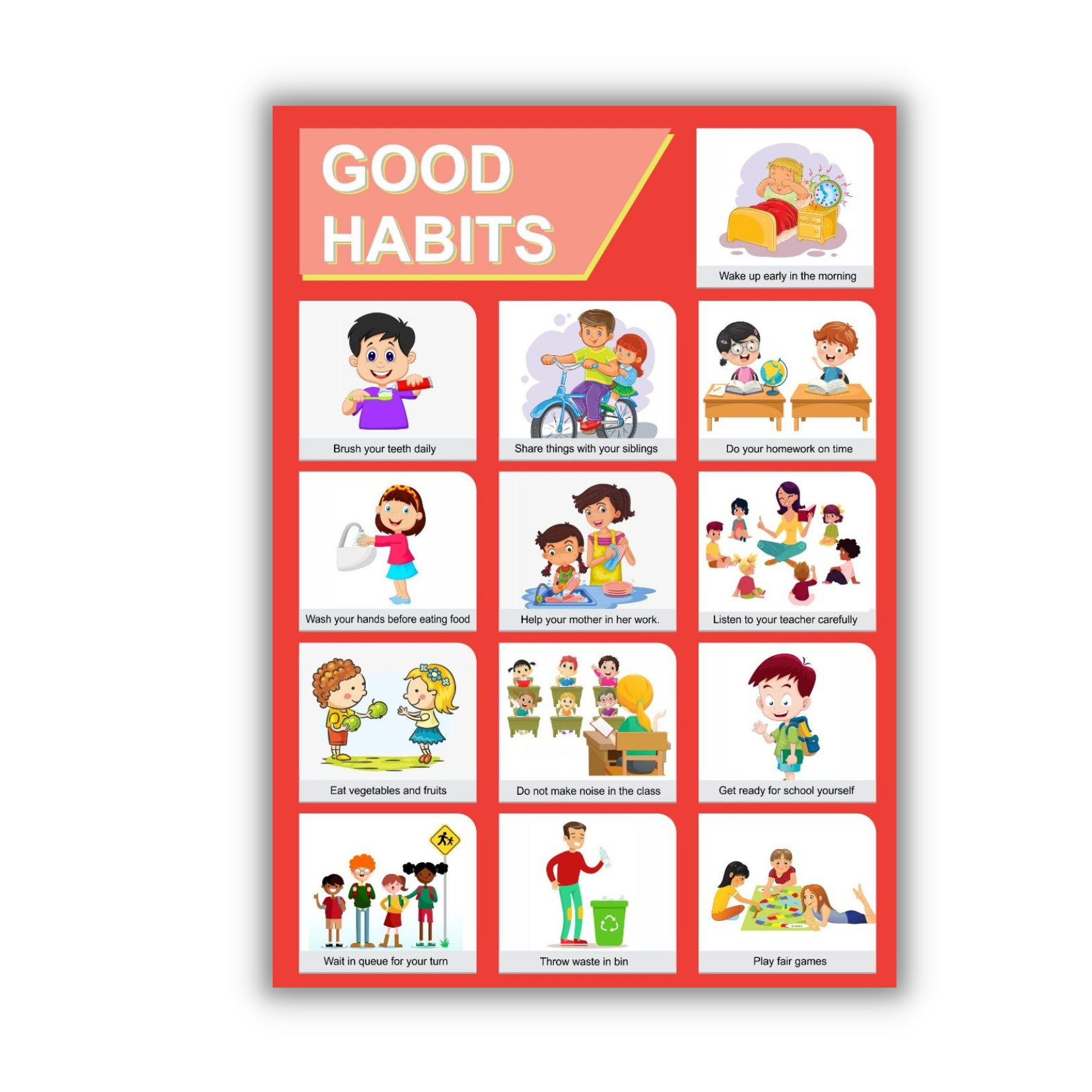 Healthy Habits Checklist Kids Daily Routine Daily Checklist, 57% OFF