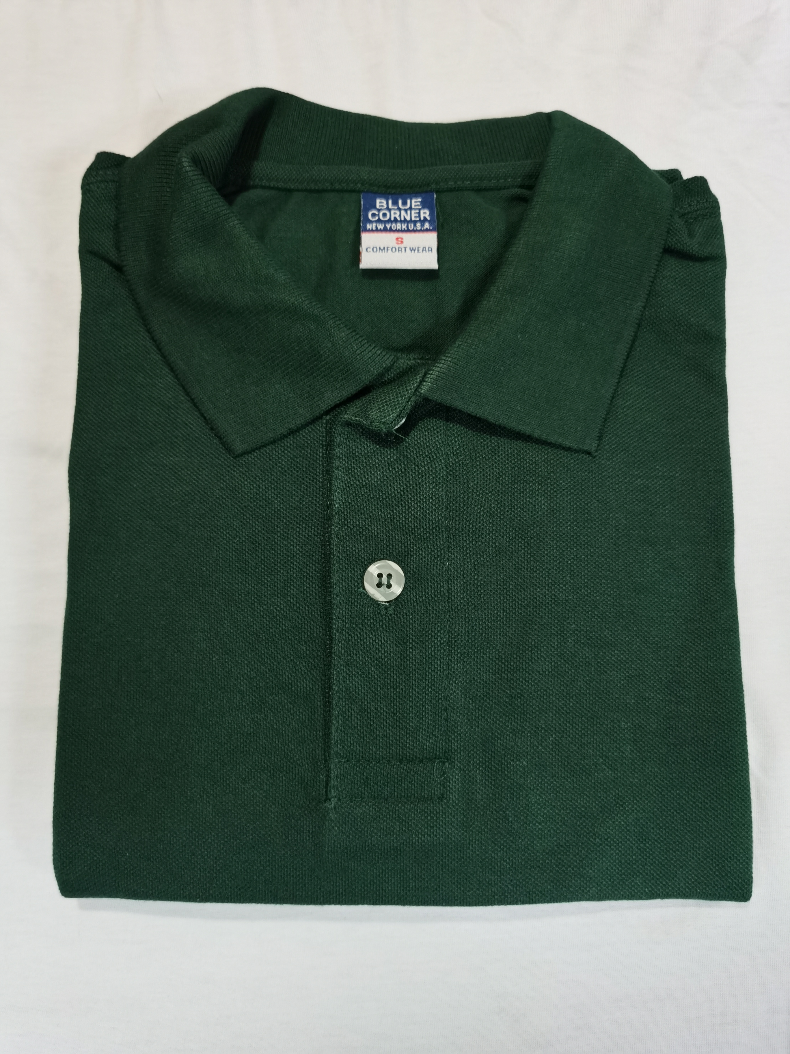 Blue and shop green polo shirt