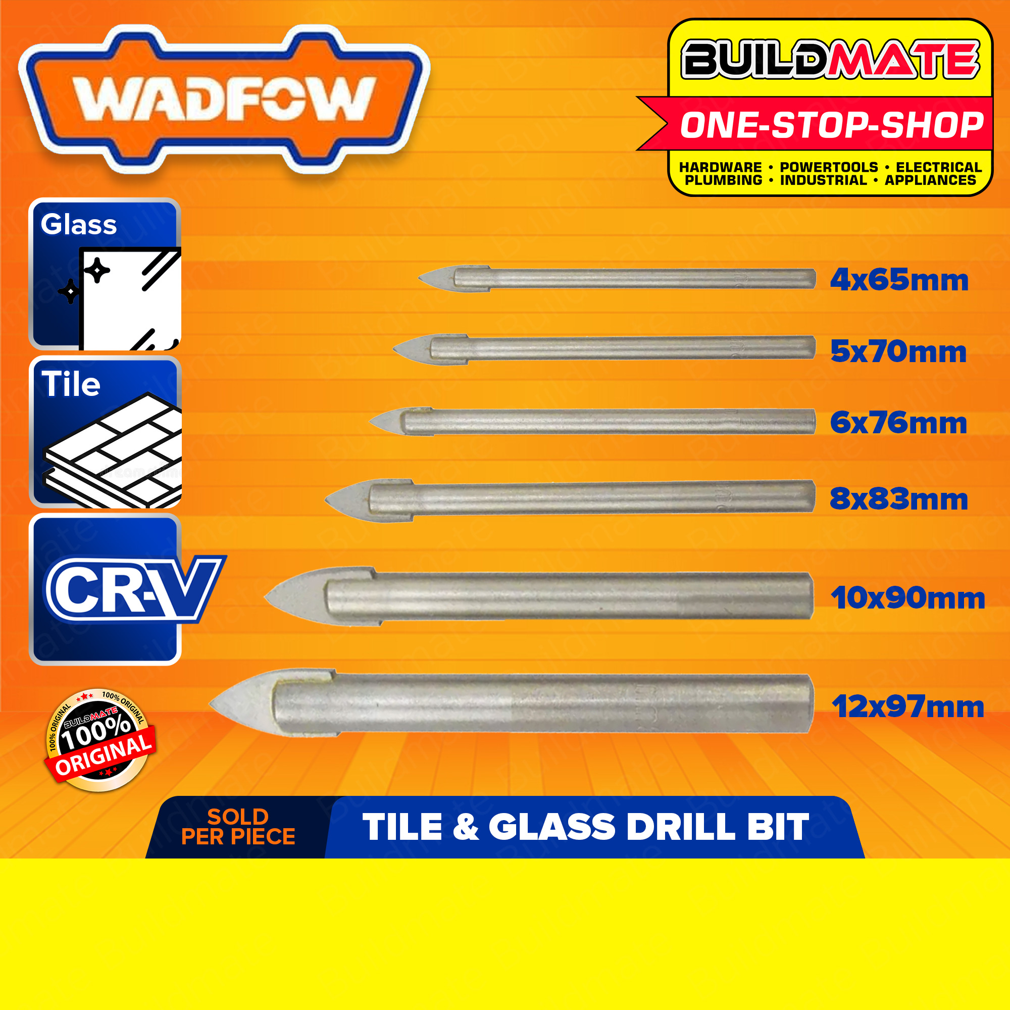 Meichoon 7-Piece Triangle Tile Drill Bit Set – 3-12mm, Tungsten Carbide Titanium Coated, Hex Shank, For Glass, Ceramic & Marble
