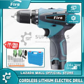 Cordless Electric Drill Impact Hammer with 2 Batteries, SUPER TOOL
