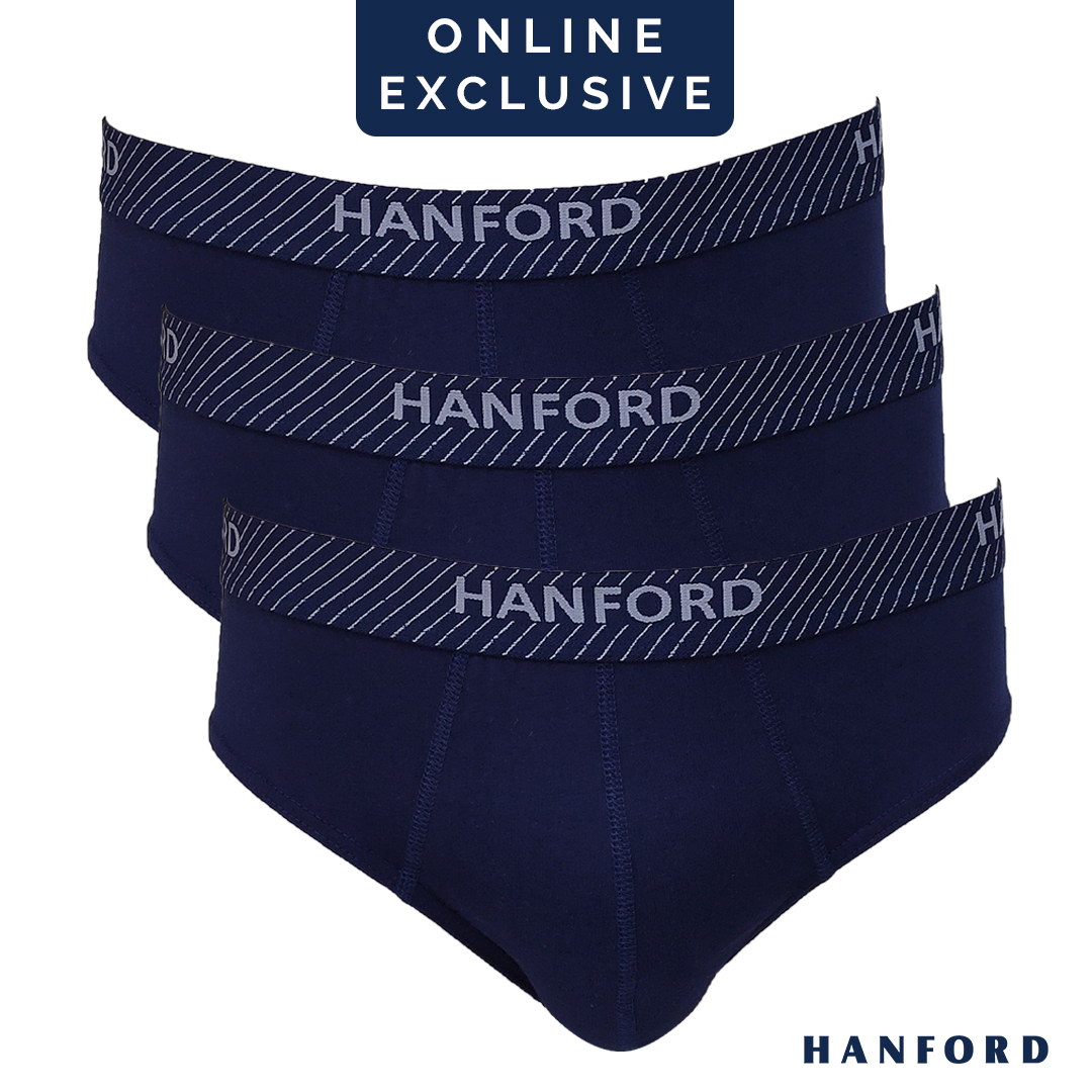 Hanford Men Premium Ribbed Cotton w/ Contrast Stitch Briefs