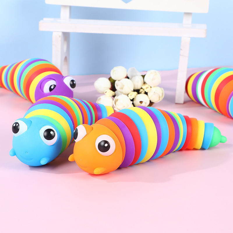 Slither IO Jumbo 24 Inch Bendy Plush, Rainbow