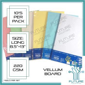 Veco 220GSM Vellum Specialty Board Paper - Assorted Colors