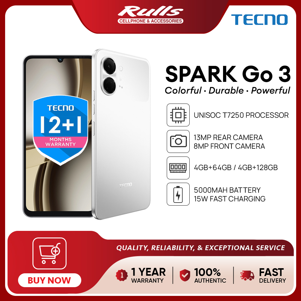 TECNO SPARK Go 3 (4+128GB) Smartphone / UNISOC T7250 Processor / 120Hz 6.75" HD+ Display / 13MP AI Camera / 5000mAh Battery / 15W Fast Charging - Image 2