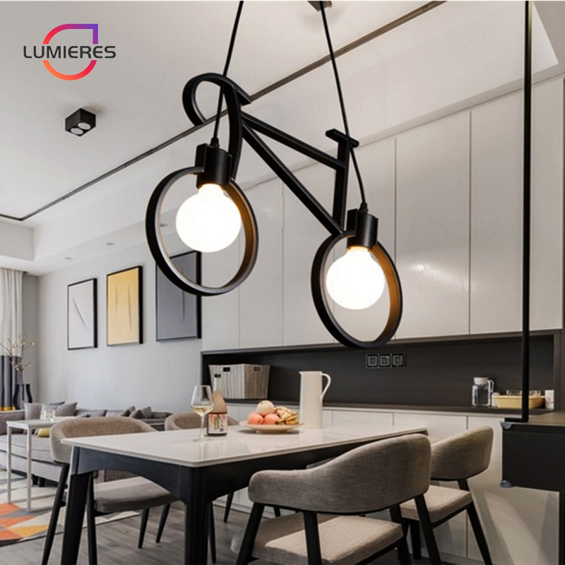 Chandelier Bicycle Ceiling Light Modern Design Nordic Creative