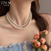 Pearl Bead Pendant Necklace for Women by 17KM