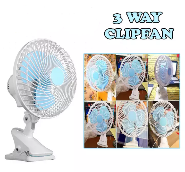 MY 3 Blade Clip fan Portable Personal Fan in Bedroom, Office (BLUE