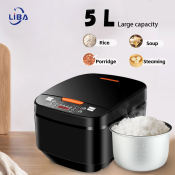 LIBA Smart Rice Cooker - 5L Electric Cooker with Steamer