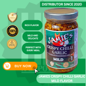 Jamie's Mild Crispy Chilli Garlic Oil - 220ML