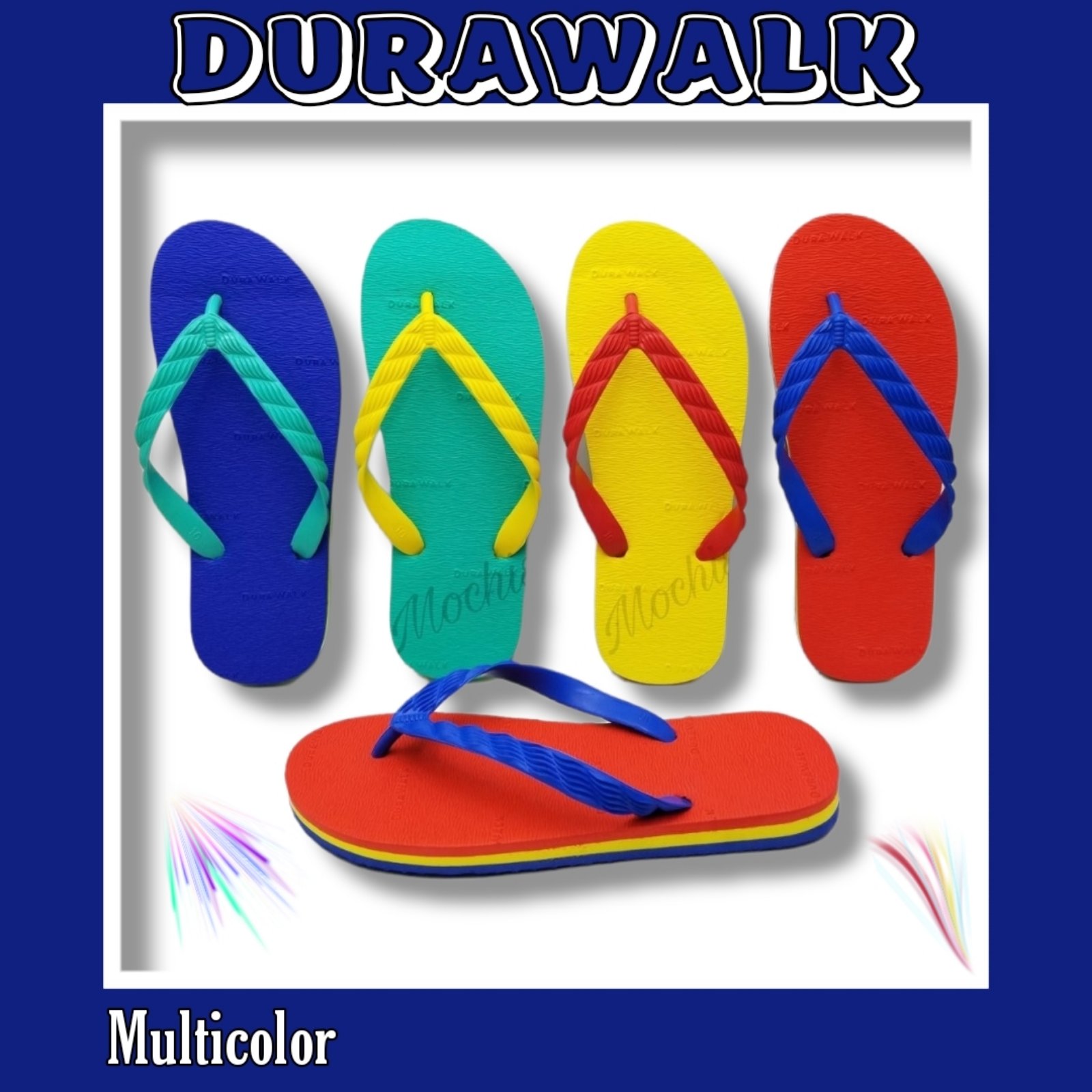 Dura Walk Multi Color Unisex Good Quality Virgin Rubber Flipflops