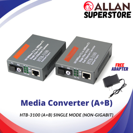 Allan Superstore Fiber Transceiver Converter - 20km, 10/100M A/B