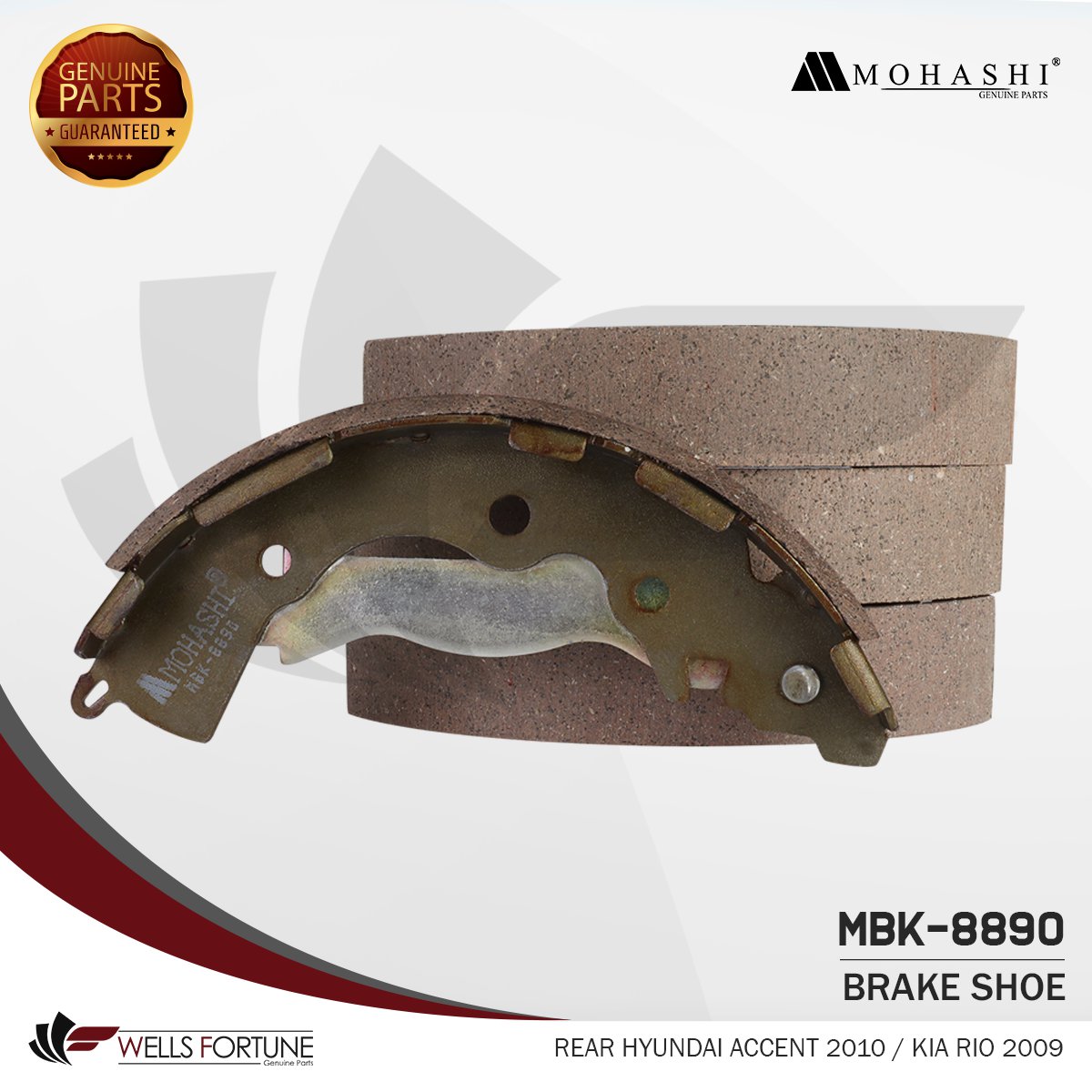 Brake Drum Duraplusプレミアムブレーキドラムシューズ[リア]フィット0305 KIA RIO 4ホイールABS