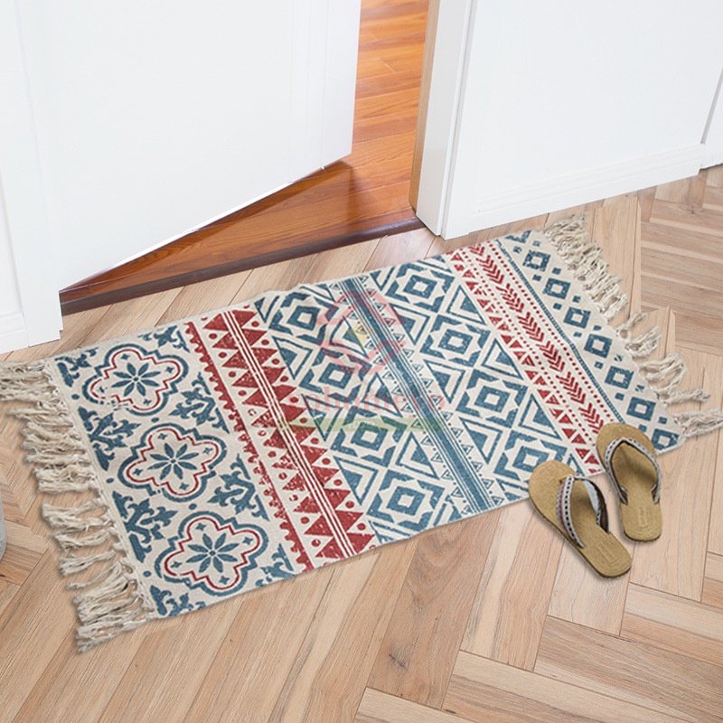 Nordic Style Cotton Linen Rug NEW DESIGNS - Image 3