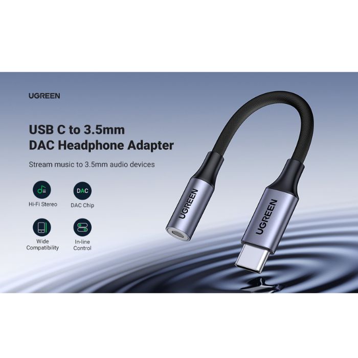 USB C to 3.5mm Female Headphone Jack Adapter, USB Type C to Aux