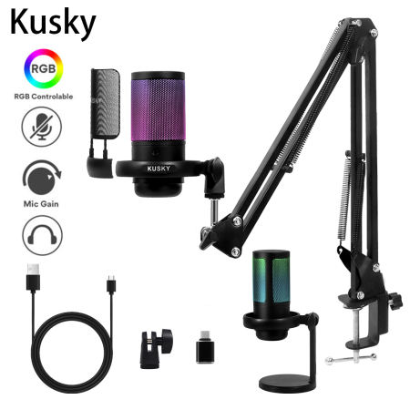 Kusky Me6S Plus RGB USB Gaming Microphone