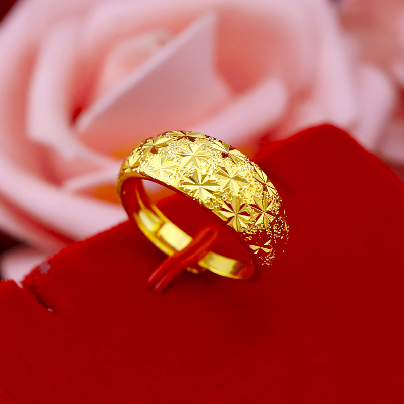 Destiny Jewels Single Ring Korean Hug Hand Rings Retro Simple Gold Plated  Rings For Girls and Women 7