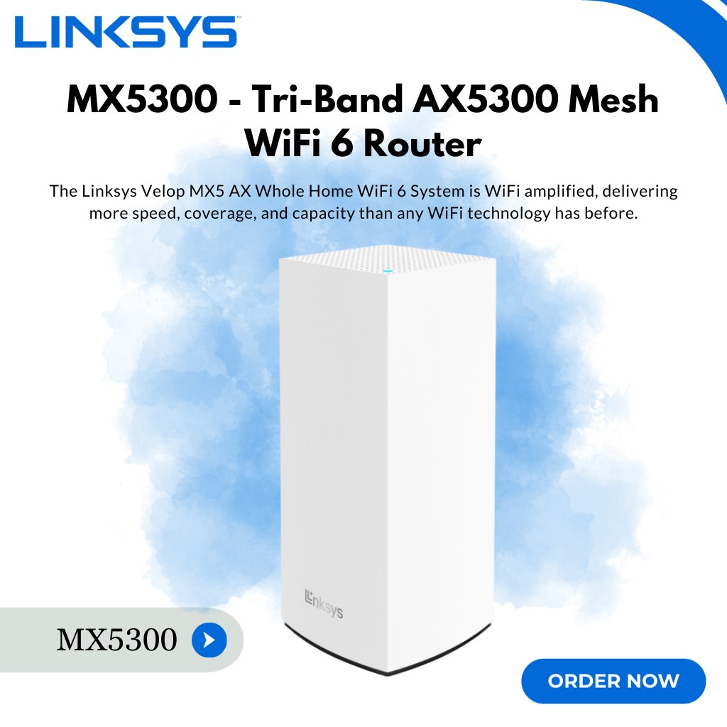 Linksys MX5300 Velop Whole Home Intelligent Mesh WiFi Router I