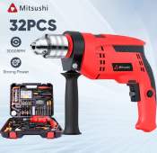 Mitsushi Electric Impact Drill Set with Variable Speed Control