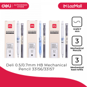 Deli 0.5/0.7mm HB Mechanical Pencil 3pcs/set 33156/33157