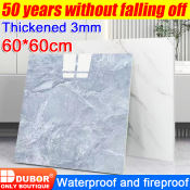 Waterproof PVC Floor Tiles - Marble Sticker, 60*60cm, Self-Adhesive