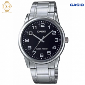 Casio Men's MTP-V001D-1B Silver Stainless Steel Analog Watch