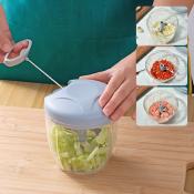 Manual Food Chopper Mini Food Processor 500ml/900ml With Rope Pounding Garlic Cutting Peppers Puree Cooking Machine for Onion Nuts Vegetable Meat Kitchen Slicer Cutter