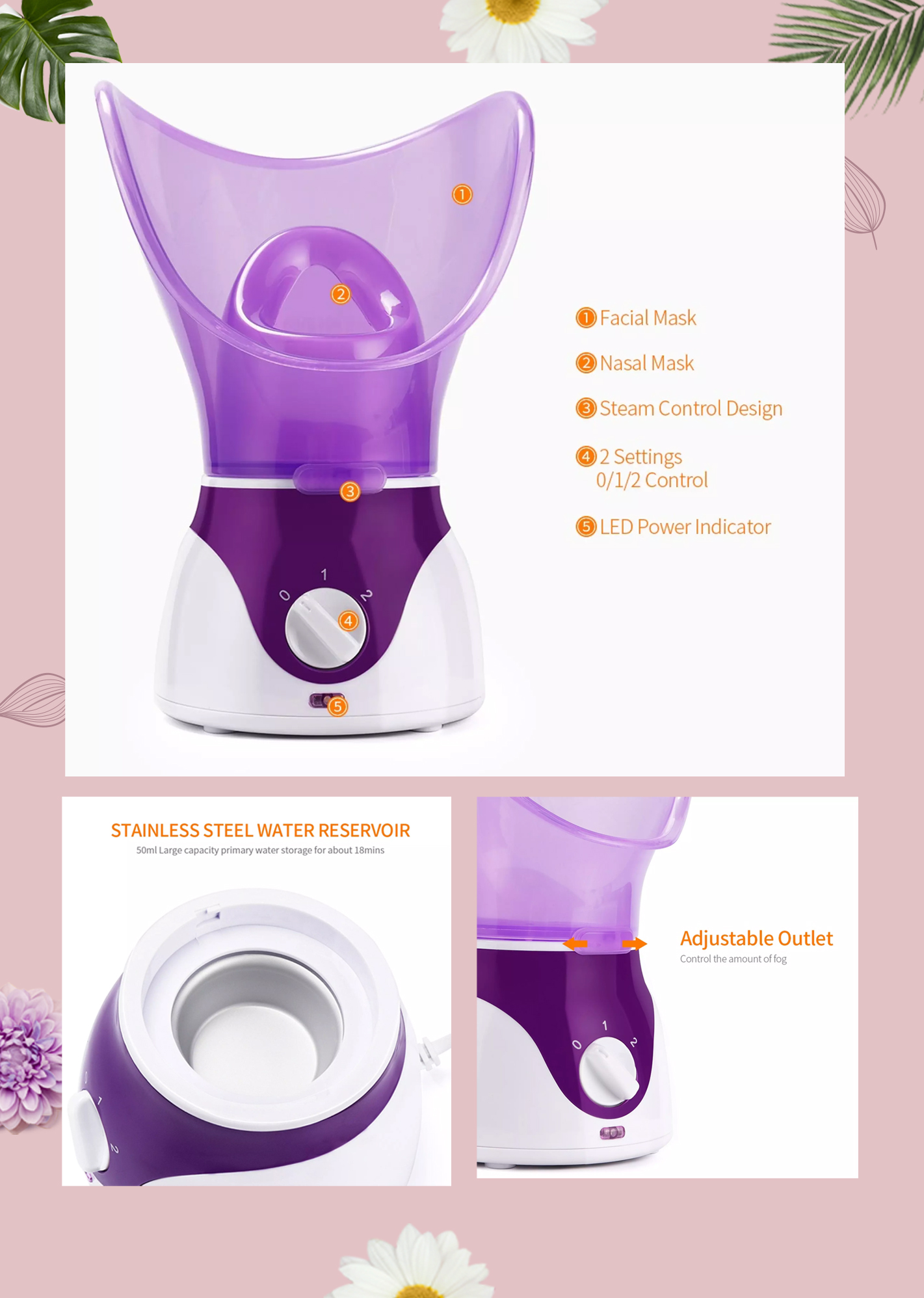 25％OFF facial moist nano steamer