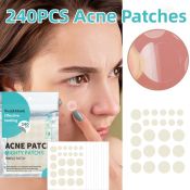 240PCS Hydrocolloid Acne Patches - Waterproof Pimple Stickers