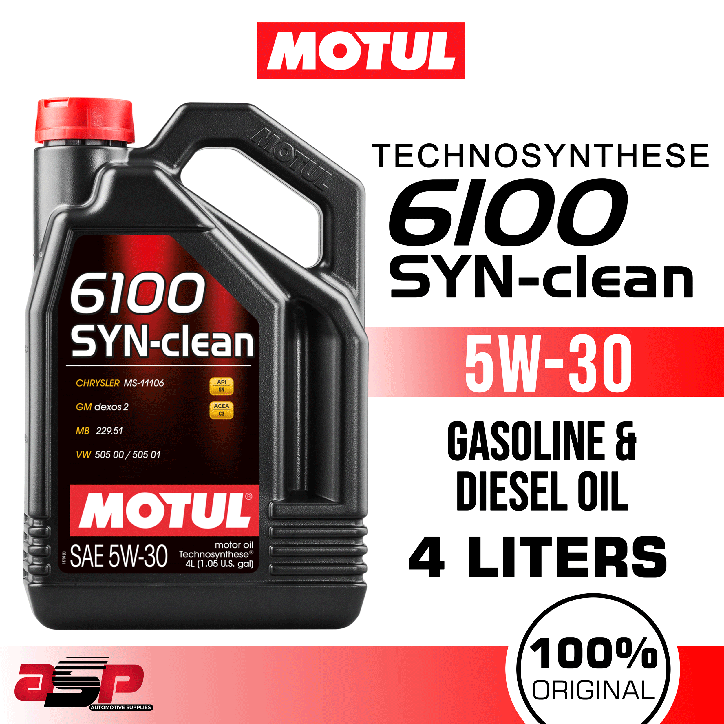 Syn-Clean 5W40 C3 Motorenöl – ACEA C3 / API SN, Für Benzin- Und Diesel, 5 Liter