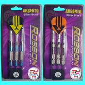 Robson ARGENTO Brass Darts Set - Stratum Series Silver