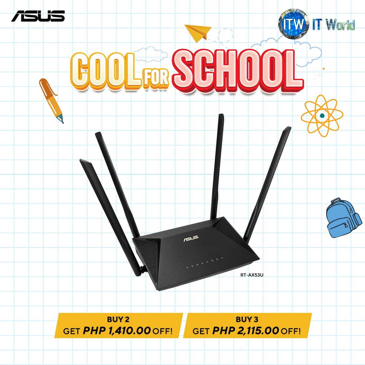 ASUS WiFi 6 Router with Security, Parental Control, and VPN